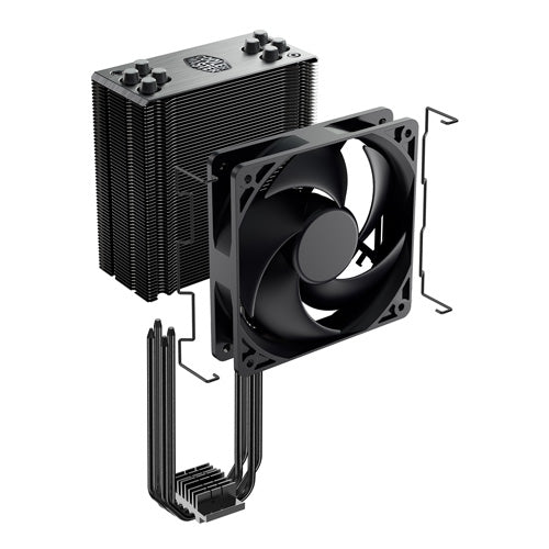 Cooler Master Hyper 212 V2 - Black Edition - Fan CPU Cooler - Core Components by Cooler Master The Chelsea Gamer