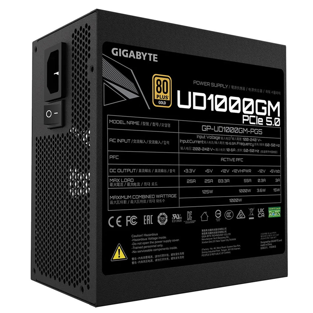 Gigabyte 1000W Power supply - PG5 Compatible - Core Components by Gigabyte The Chelsea Gamer