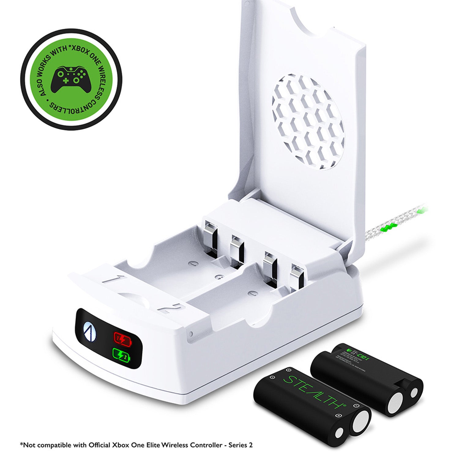 STEALTH SX-C10X Twin Rechargeable Battery Packs - White - Console Accessories by ABP Technology The Chelsea Gamer