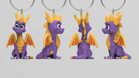 Spyro 3D Rubber keychain - merchandise by Rubber Road The Chelsea Gamer