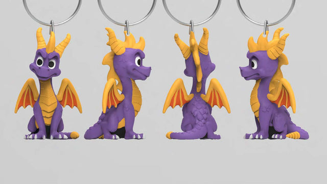 Spyro 3D Rubber keychain - merchandise by Rubber Road The Chelsea Gamer