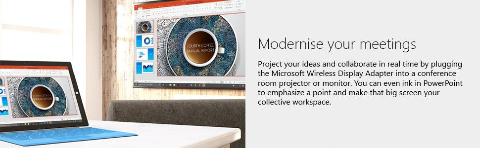 Microsoft Wireless Display V2 Adapter - Black - Cables by Microsoft The Chelsea Gamer