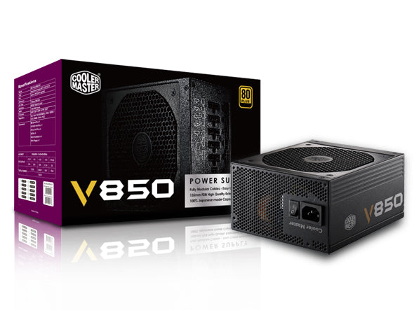 Cooler Master Vanguard V 850W 80plus Gold Power Supply Unit Fully Modular with 100% Japanese Capacitor and UK Cable - Core Components by Cooler Master The Chelsea Gamer