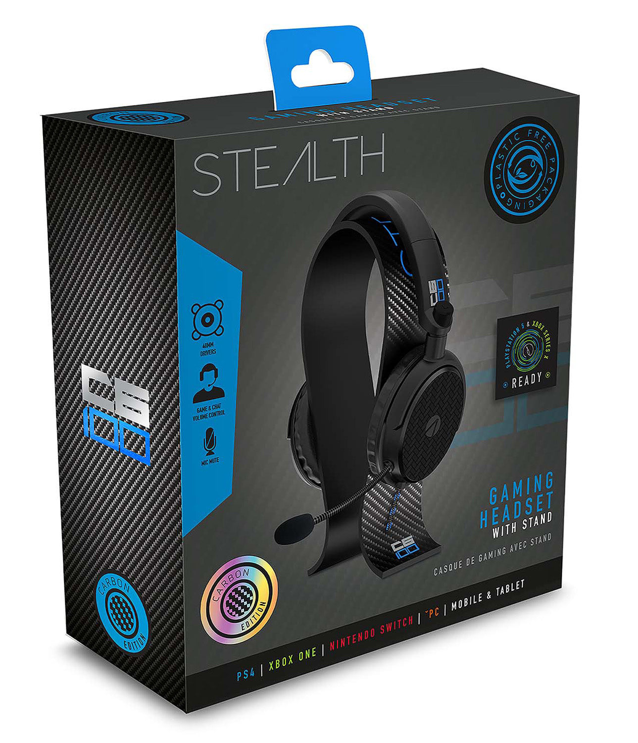 STEALTH C6-100 Stereo Gaming Headset & Stand - Black & Blue - Console Accessories by ABP Technology The Chelsea Gamer