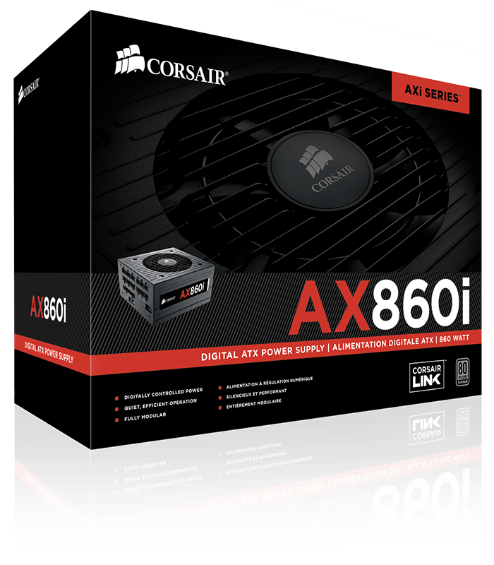 Corsair AX860i Digital ATX Power Supply — 860 Watt 80 PLUS® Platinum Certified Fully-Modular PSU - Core Components by Corsair The Chelsea Gamer