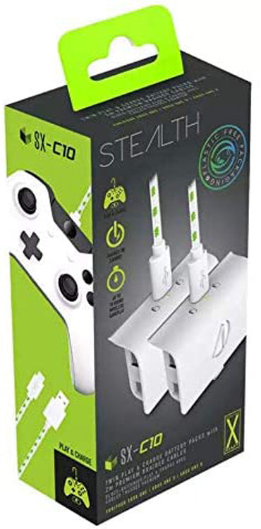 STEALTH SX-C10 Twin Play & Charge Battery Pack White for Xbox One - Console Accessories by ABP Technology The Chelsea Gamer