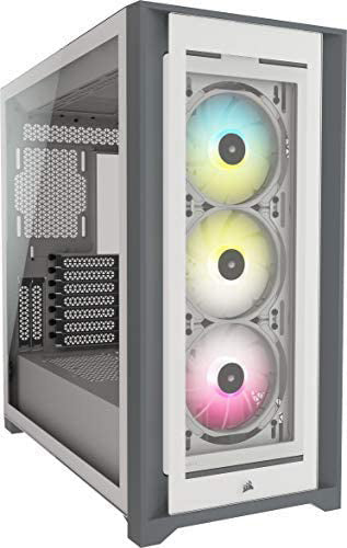 Corsair iCUE 5000X RGB Midi Tower PC Case - White - Core Components by Corsair The Chelsea Gamer