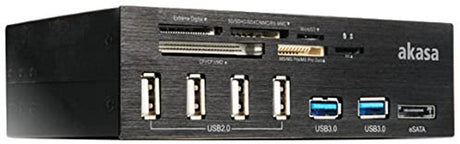 Akasa InterConnect Pro - USB 3.0/2.0 Front Bay Multi Card Reader - Core Components by Akasa The Chelsea Gamer