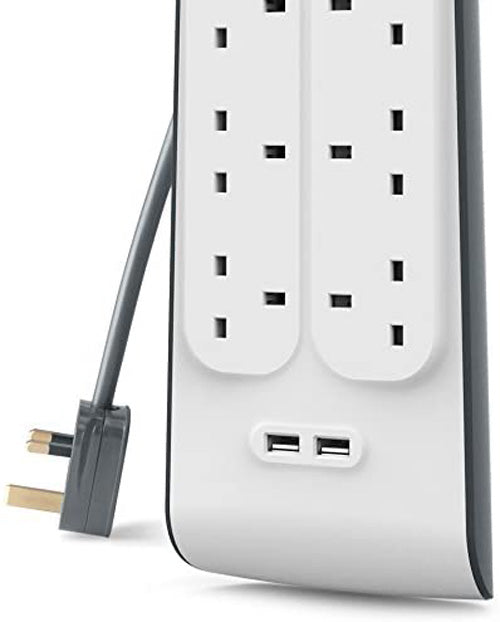 Belkin 6 Way Surge Protect Strip - 2m Cable with 2 x USB - Cables by Belkin The Chelsea Gamer