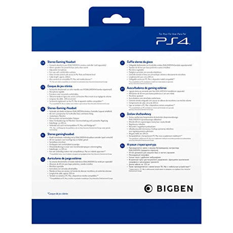 Official Licensed White Stereo Gaming Headset for PlayStation 4 - Console Accessories by Big Ben Interactive The Chelsea Gamer