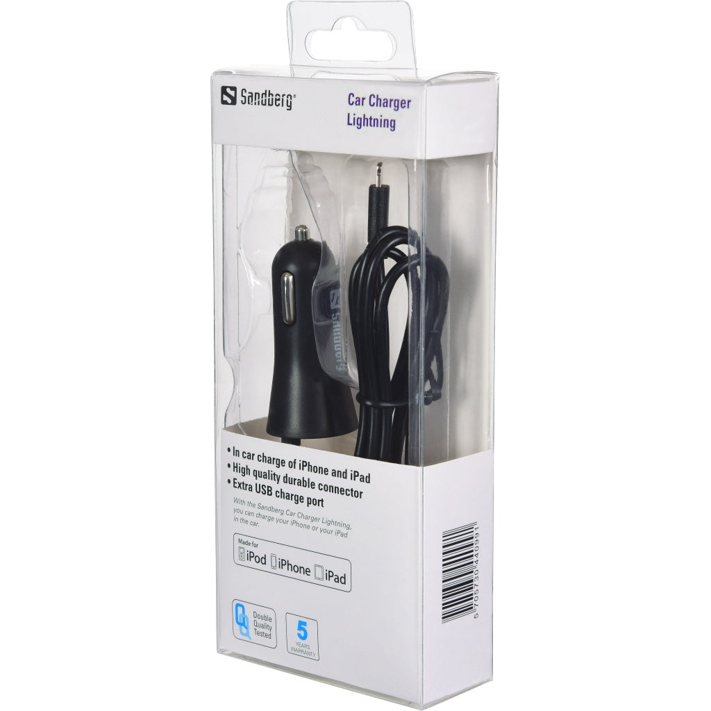 Sandberg Car Charger Lightning+USB 3.4A - Cables by Sandberg The Chelsea Gamer