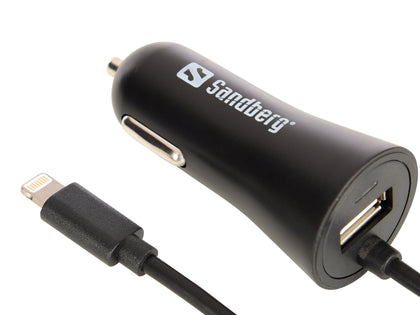 Sandberg Car Charger Lightning+USB 3.4A - Cables by Sandberg The Chelsea Gamer