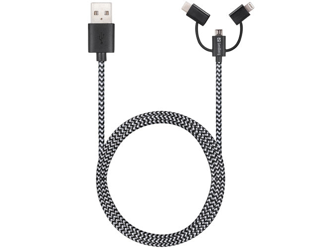 Sandberg USB to Lightning/MicroUSB/USB-C -1m - Cables by Sandberg The Chelsea Gamer