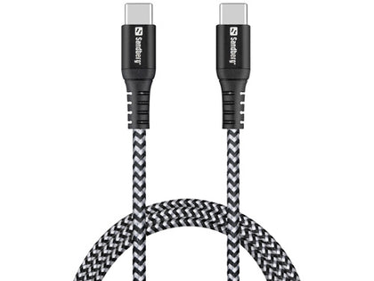 Sandberg Survivor USB-C To USB-C Cable 1M - Cables by Sandberg The Chelsea Gamer