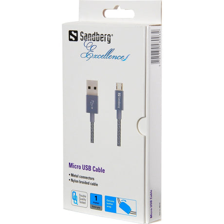 Excellence MicroUSB 1m Gray - Cables by Sandberg The Chelsea Gamer