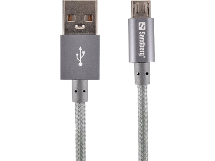 Excellence MicroUSB 1m Gray - Cables by Sandberg The Chelsea Gamer