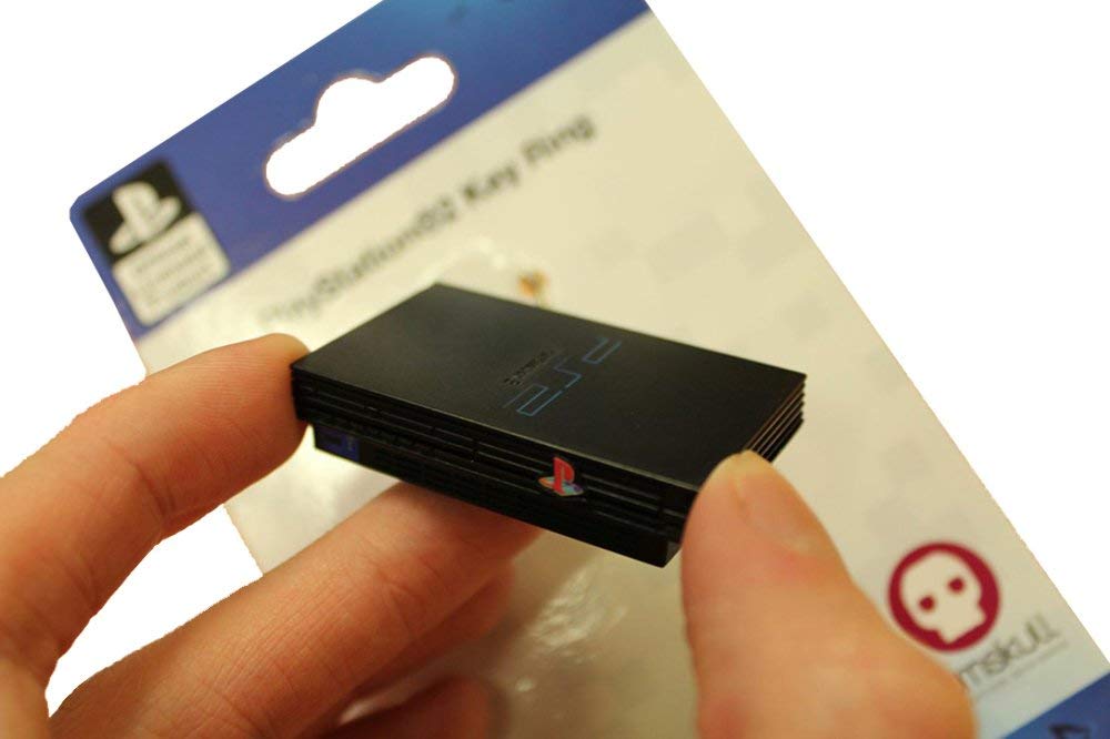 Official PlayStation 2 Console Key Ring - merchandise by Rubber Road The Chelsea Gamer