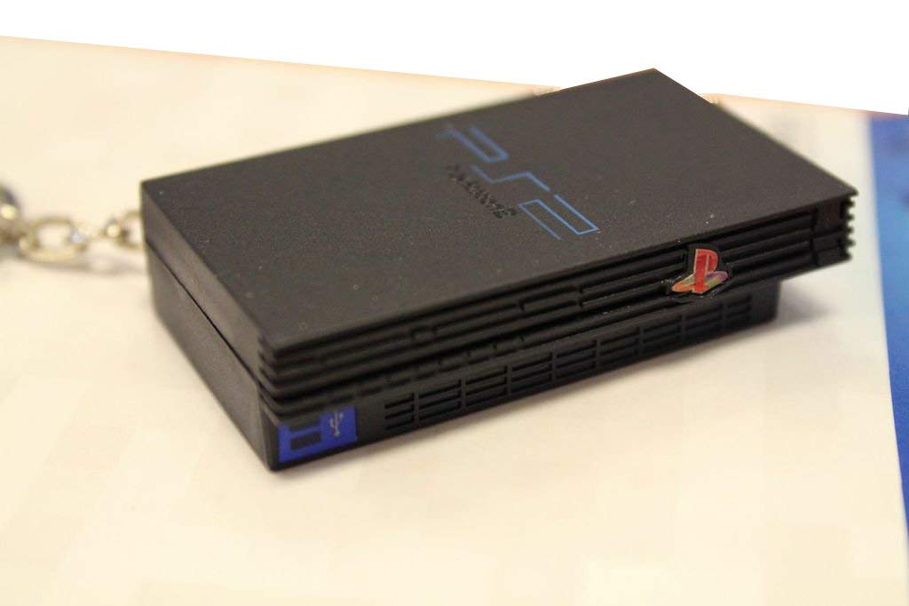 Official PlayStation 2 Console Key Ring - merchandise by Rubber Road The Chelsea Gamer