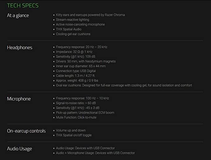 Razer Kraken Kitty Edtion - Razer Chroma USB Gaming Headset - Console Accessories by Razer The Chelsea Gamer