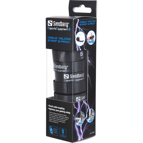 Sandberg Cable Velcro Strap - 5-pack - Care by The Chelsea Gamer The Chelsea Gamer