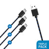 STEALTH SP-C30V Superfast Play & Charge Cables - Triple Pack - Console Accessories by ABP Technology The Chelsea Gamer