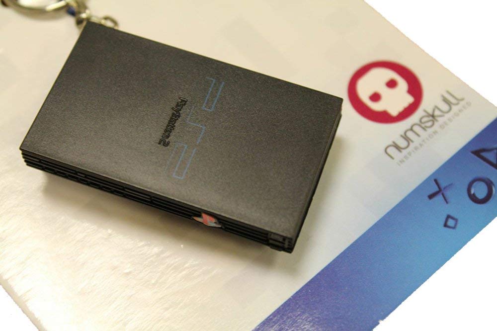 Official PlayStation 2 Console Key Ring - merchandise by Rubber Road The Chelsea Gamer