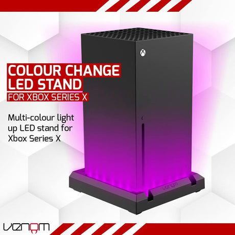 Venom Colour Change LED Stand For Xbox Series X - Video Game Console Accessories by Venom The Chelsea Gamer