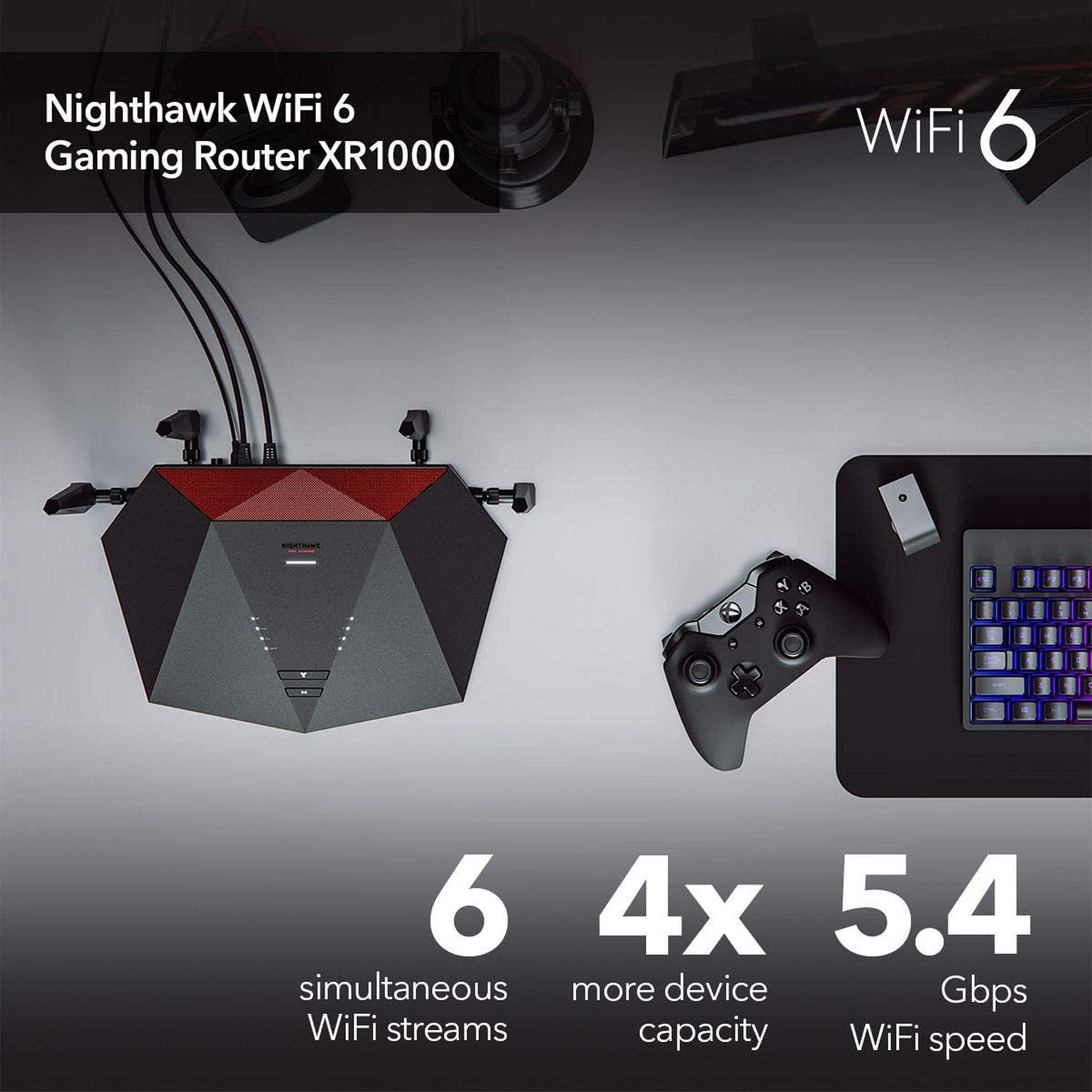 Netgear Nighthawk Pro Gaming XR1000 Ethernet Wireless Router - Networking by Netgear The Chelsea Gamer