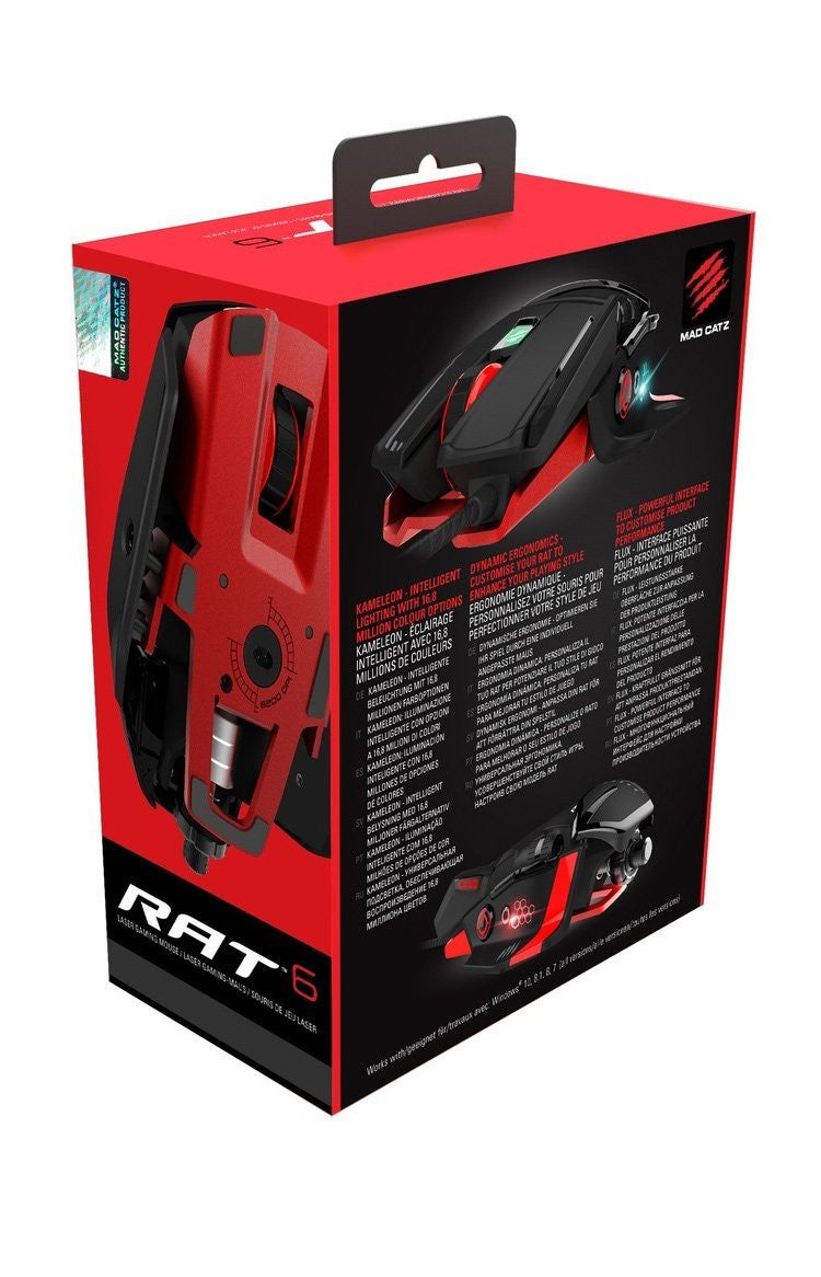 Mad Catz RAT6 Wired Laser Gaming Mouse - Black - Mice by Mad Catz The Chelsea Gamer
