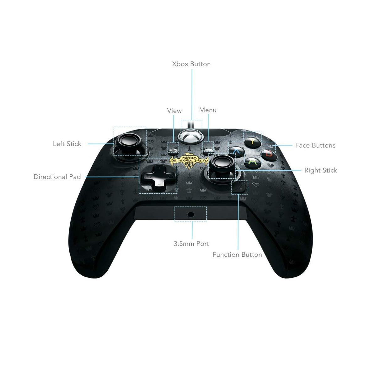 Kingdom Hearts Limited Edition Xbox One Controller - Wired - Console Accessories by HORI The Chelsea Gamer