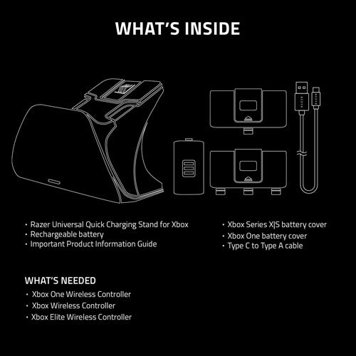Razer Universal Quick Charging Stand for Xbox - Carbon Black - Console Accessories by Razer The Chelsea Gamer