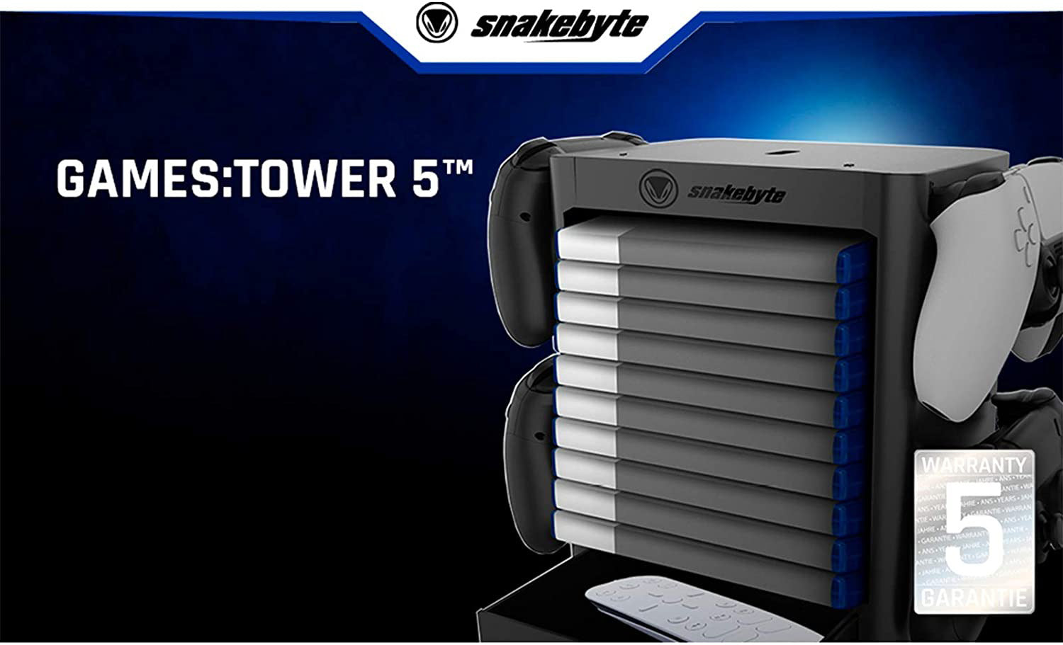 Snakebyte Games:Tower 5™ (PS5) - Console Accessories by SnakeByte The Chelsea Gamer