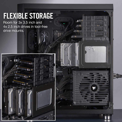 Corsair Crystal Series 680X RGB High Airflow Tempered Glass ATX Smart Gaming Case - Black - Core Components by Corsair The Chelsea Gamer