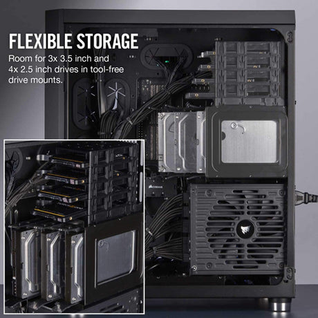 Corsair Crystal Series 680X RGB High Airflow Tempered Glass ATX Smart Gaming Case - Black - Core Components by Corsair The Chelsea Gamer