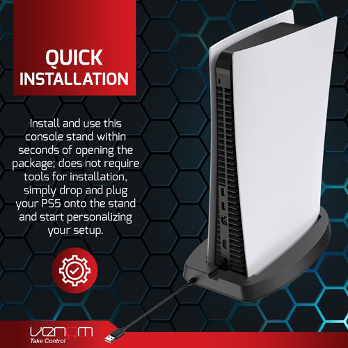 Venom Colour Change LED Stand For PlayStation 5 - Video Game Console Accessories by Venom The Chelsea Gamer