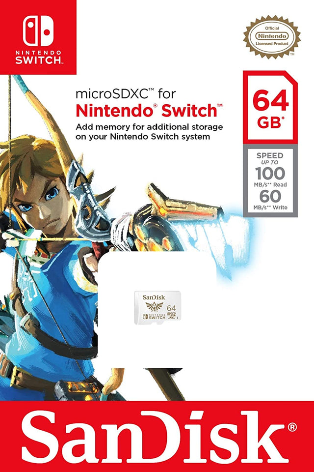 Sandisk 64GB MicroSDXC Memory Card for Nintendo Switch - Console Accessories by Sandisk The Chelsea Gamer