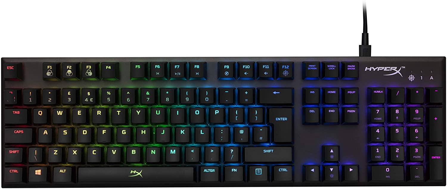 HyperX Alloy FPS USB RGB LED Gaming Keyboard with Mechanical Kailh Silver Speed Switches - Keyboard by HyperX The Chelsea Gamer