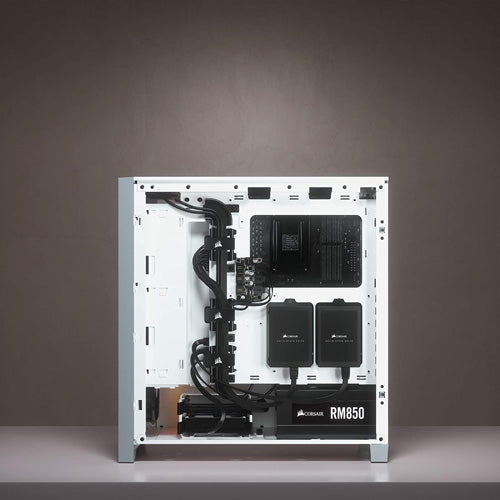 Corsair iCUE 4000X RGB Tempered Glass Mid-Tower ATX Case - White - Core Components by Corsair The Chelsea Gamer