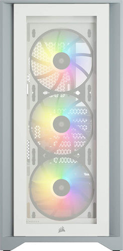 Corsair iCUE 4000X RGB Tempered Glass Mid-Tower ATX Case - White - Core Components by Corsair The Chelsea Gamer