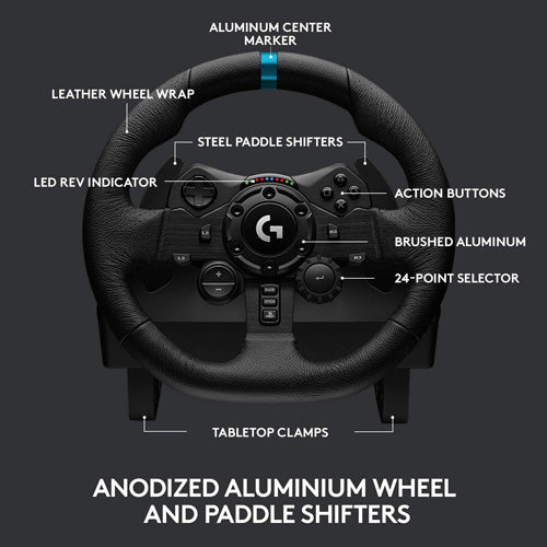 Logitech G923 Racing Wheel and Pedals for PlayStation and PC - Console Accessories by Logitech The Chelsea Gamer