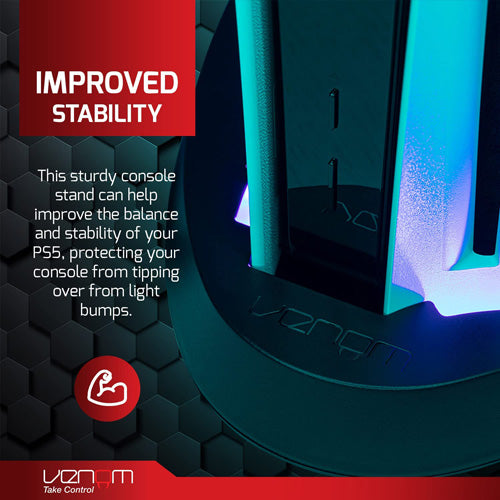 Venom Colour Change LED Stand For PlayStation 5 - Video Game Console Accessories by Venom The Chelsea Gamer