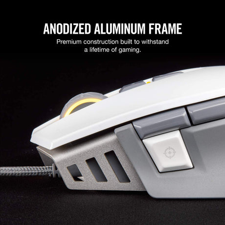 Corsair - M65 RGB ELITE Tunable FPS Gaming Mouse - White - Mice by Corsair The Chelsea Gamer