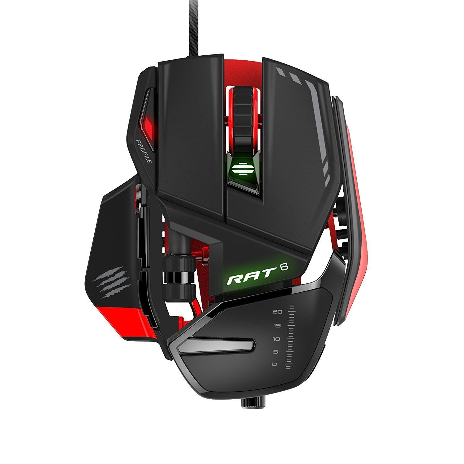 Mad Catz RAT6 Wired Laser Gaming Mouse - Black - Mice by Mad Catz The Chelsea Gamer