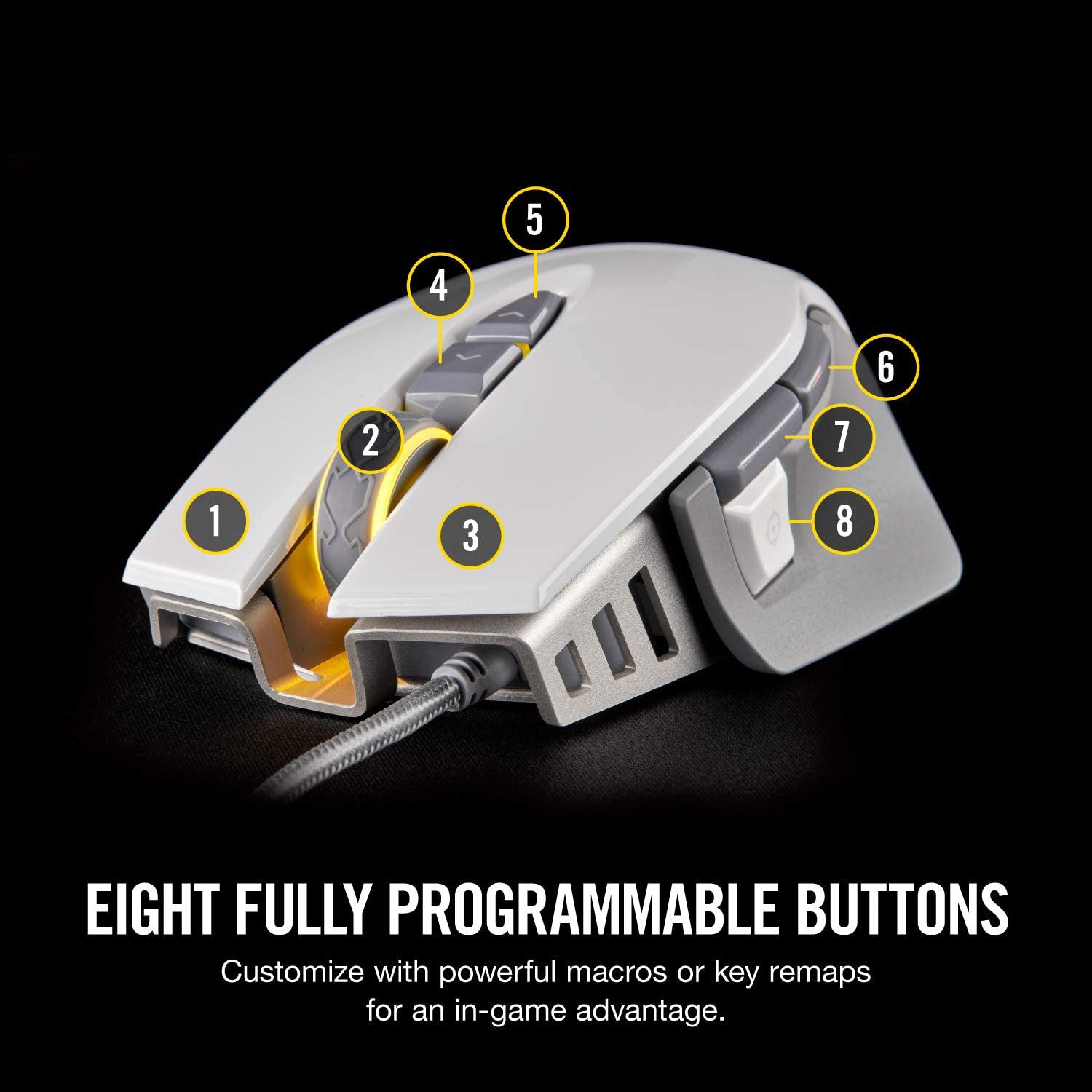 Corsair - M65 RGB ELITE Tunable FPS Gaming Mouse - White - Mice by Corsair The Chelsea Gamer