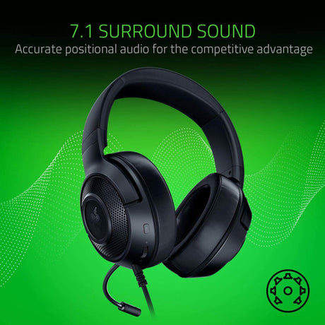 Razer Kraken X - Black - Wired Headset - Console Accessories by Razer The Chelsea Gamer