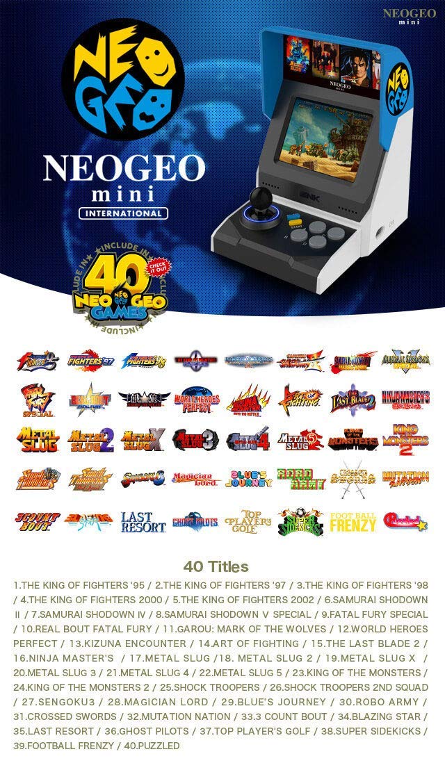 NEOGEO Mini Console: International Version - Console pack by SNK The Chelsea Gamer