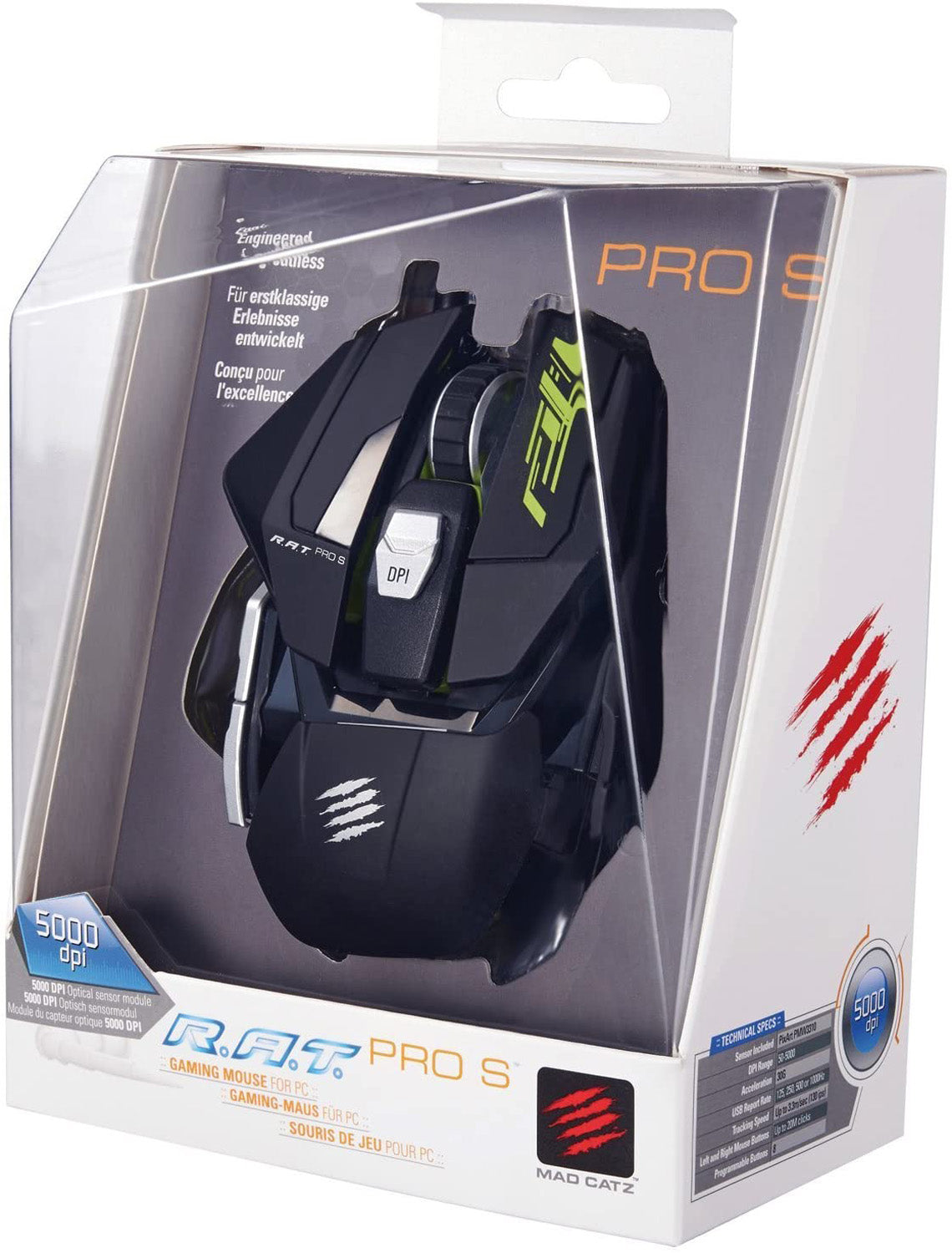 R.A.T PRO S Gaming Mouse for P.C - Mice by Mad Catz The Chelsea Gamer
