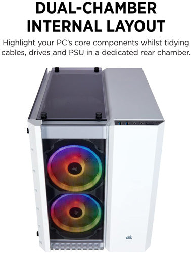 Corsair Crystal 280X PC Case - White - Core Components by Corsair The Chelsea Gamer