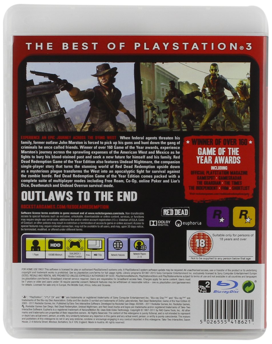 Red Dead Redemption GOTY - PS3 - Video Games by Take 2 The Chelsea Gamer