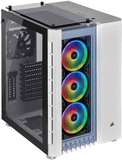 Corsair Crystal Series 680X RGB High Airflow Tempered Glass ATX Smart Gaming Case - White - Core Components by Corsair The Chelsea Gamer